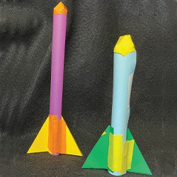 Paper rocket to be used with pneumatic rocket launcher