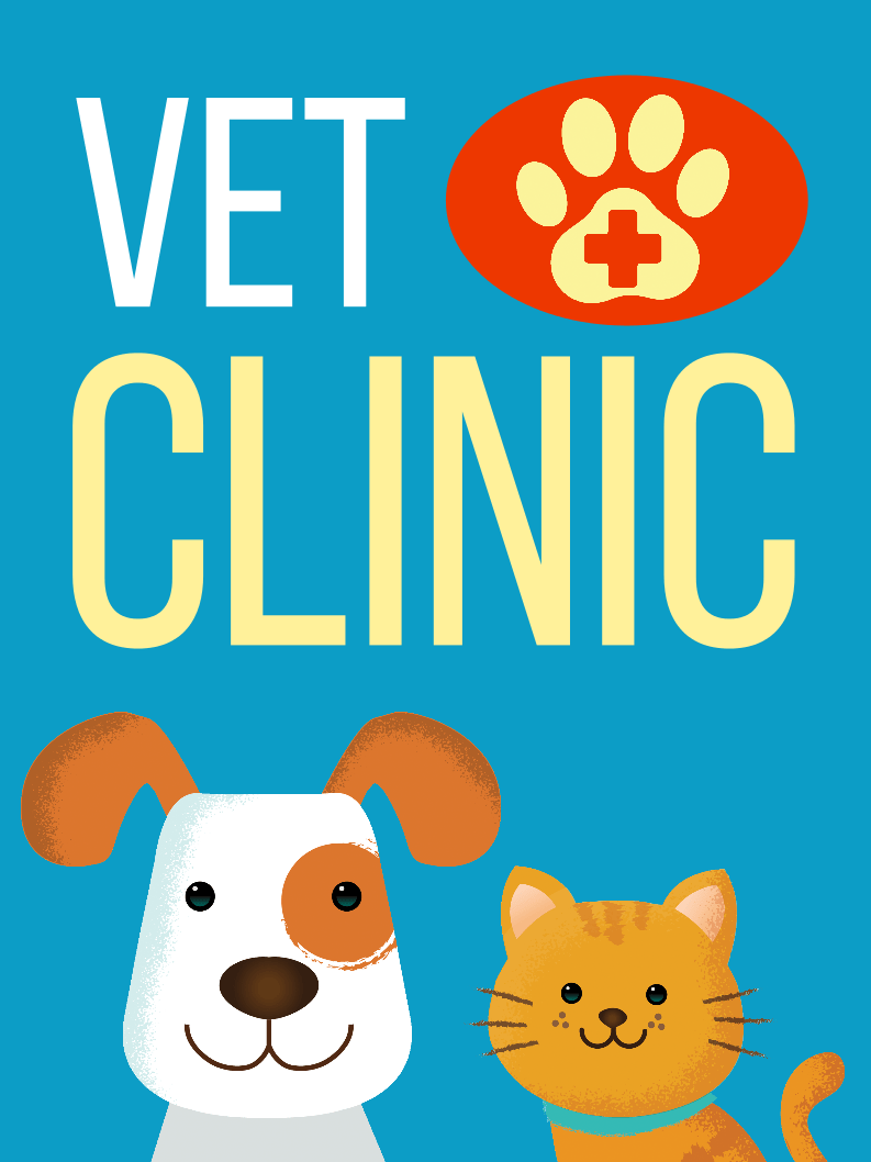 vet clinic sign proof